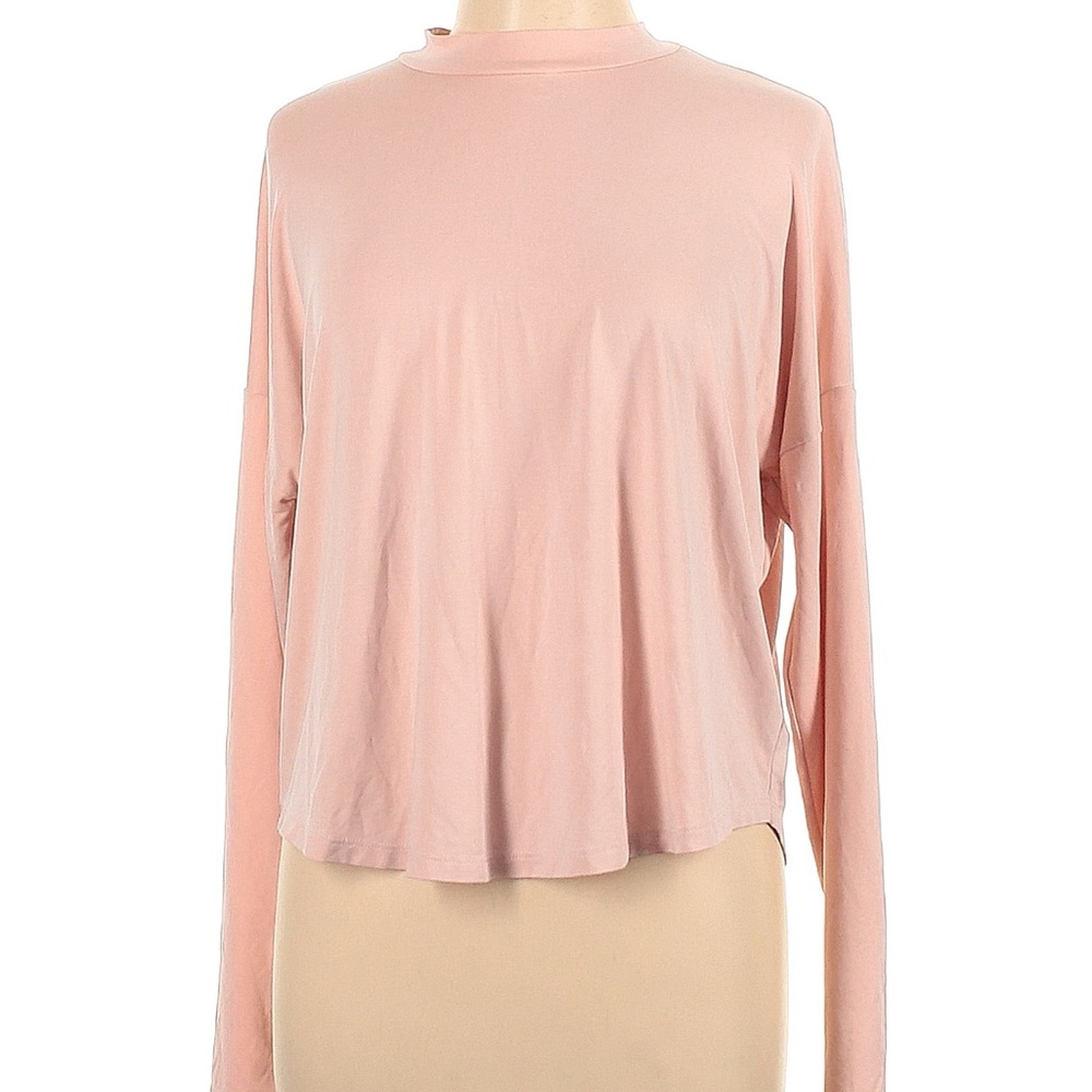 Madewell Sandwashed Mockneck Top Pale Pink Size L